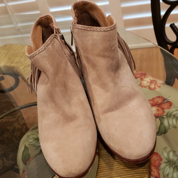 Sam Edelman Paige Leather Suede Booties - Picture 5 of 8